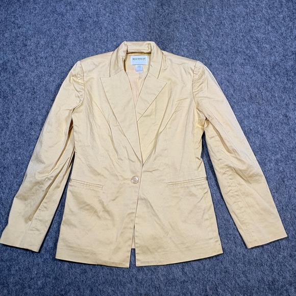 Hugo Buscati Jackets & Blazers - Hugo Buscati Collection Blazer Women's Size 8 Cream Vtg 1-Button Single-Breasted